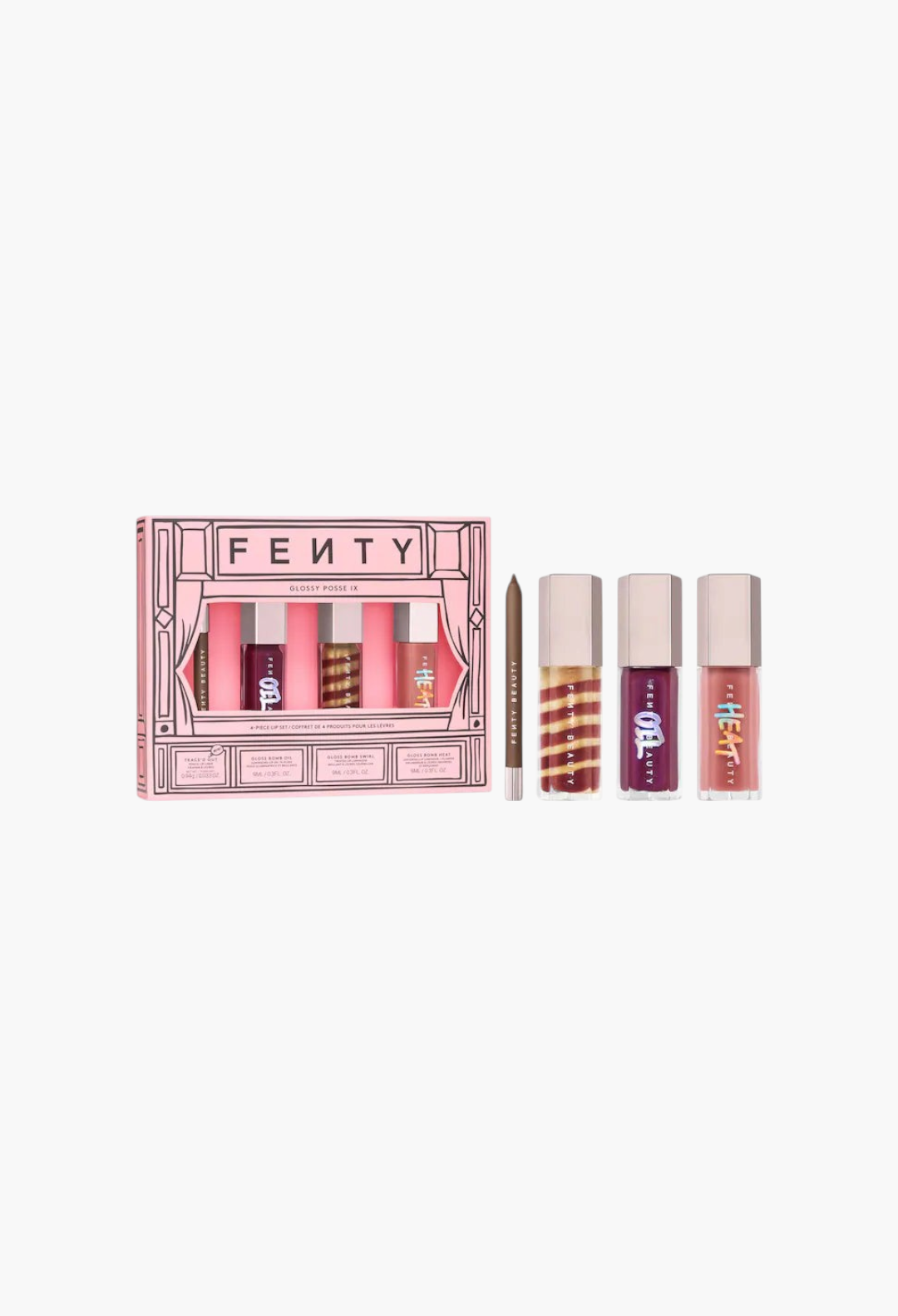 Glossy Posse IX 4-Piece Lip Makeup Gift Set - GLAM MODA LLC