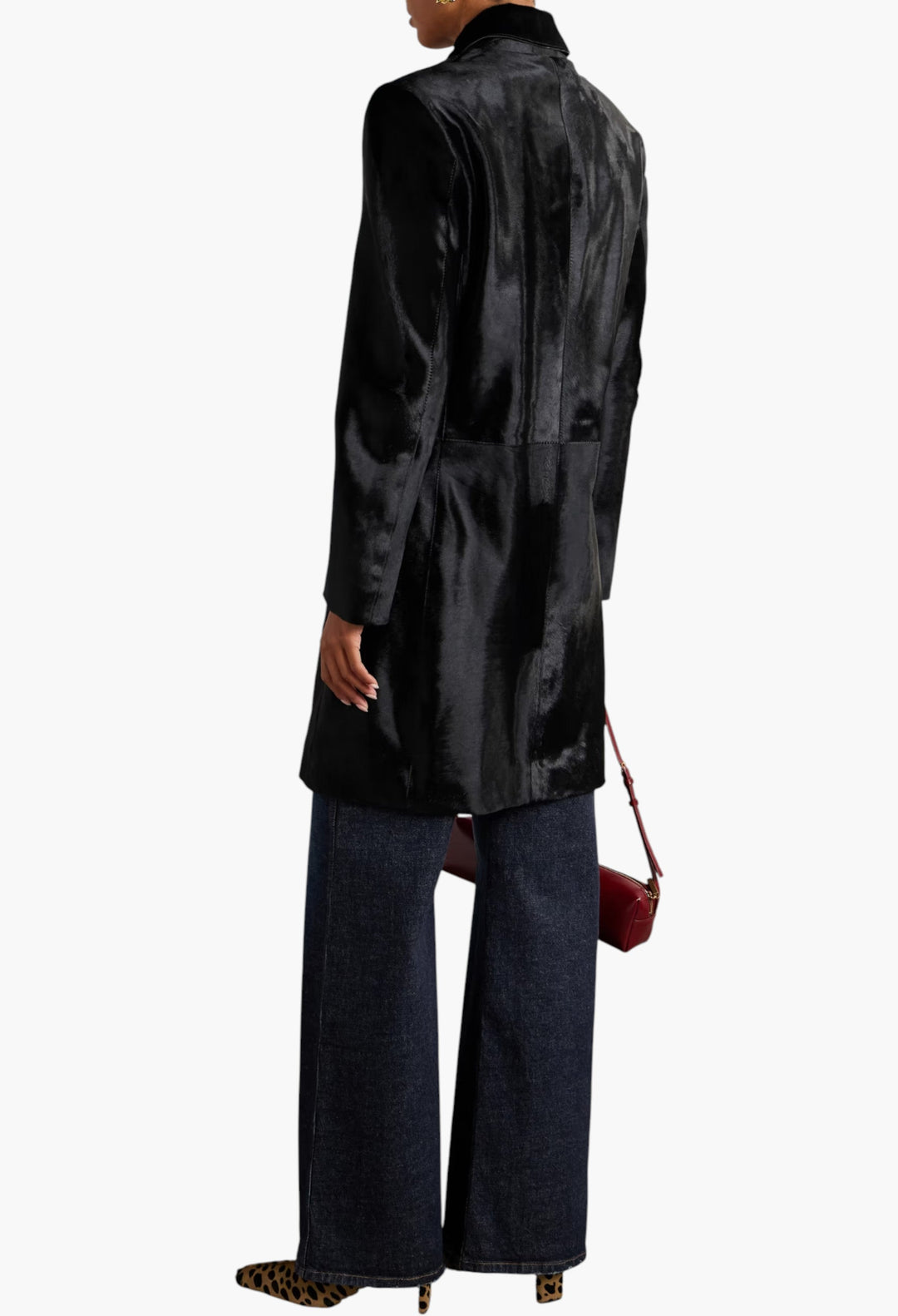 Paneled Cow Hair Coat - GLAM MODA