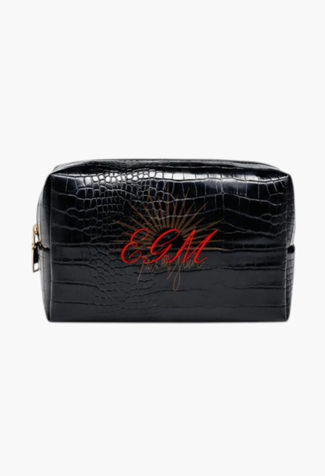 Faux Croc Cosmetic Pouch