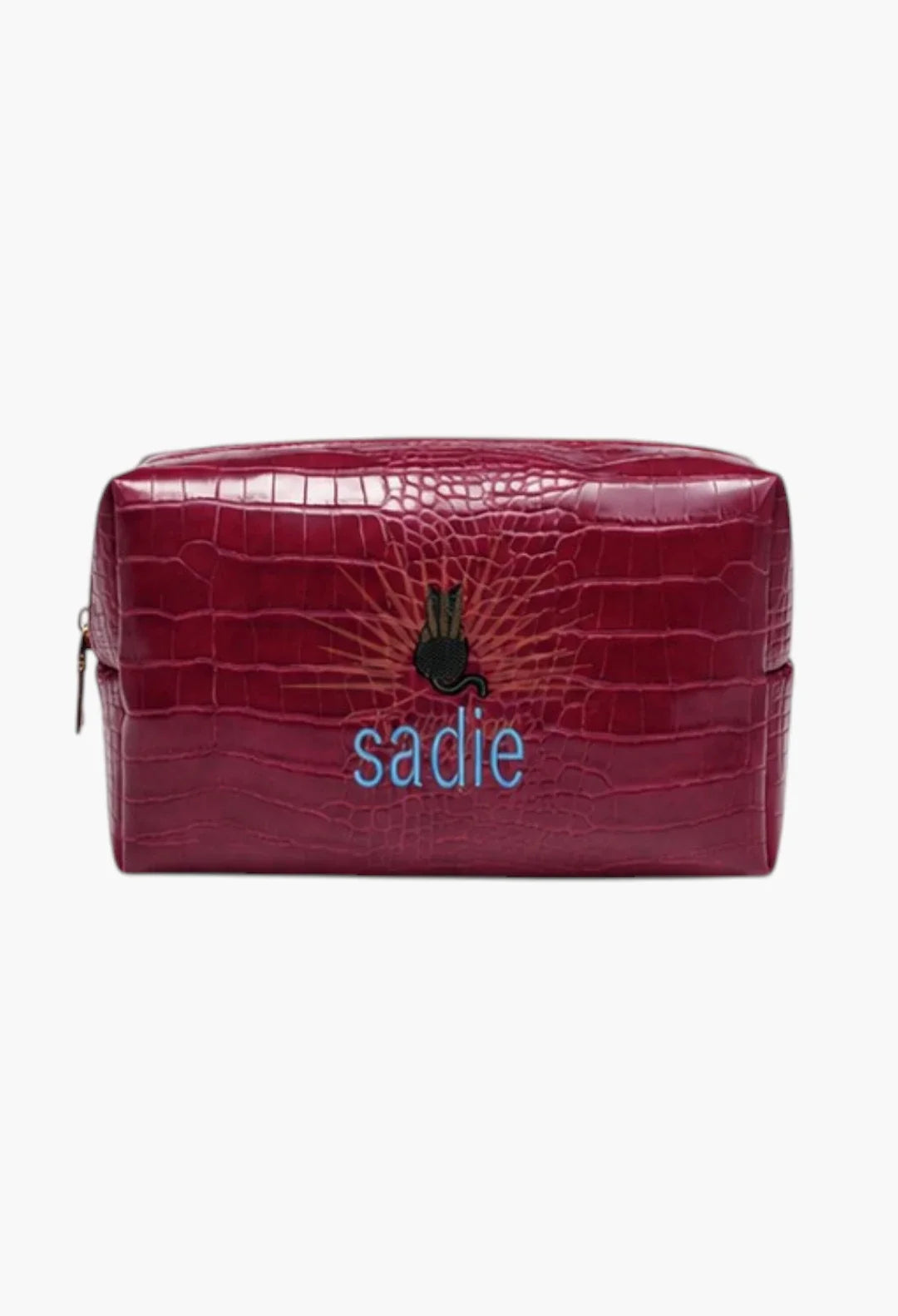Faux Croc Cosmetic Pouch