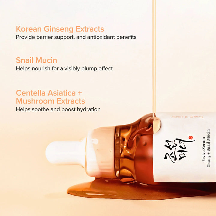 Revive Serum: Ginseng + Snail Mucin - GLAM MODA