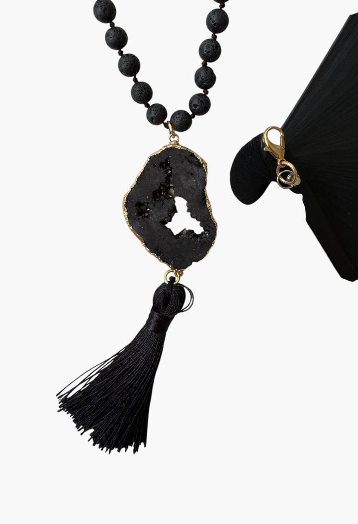 Black Bamboo Fantastique Fan - GLAM MODA