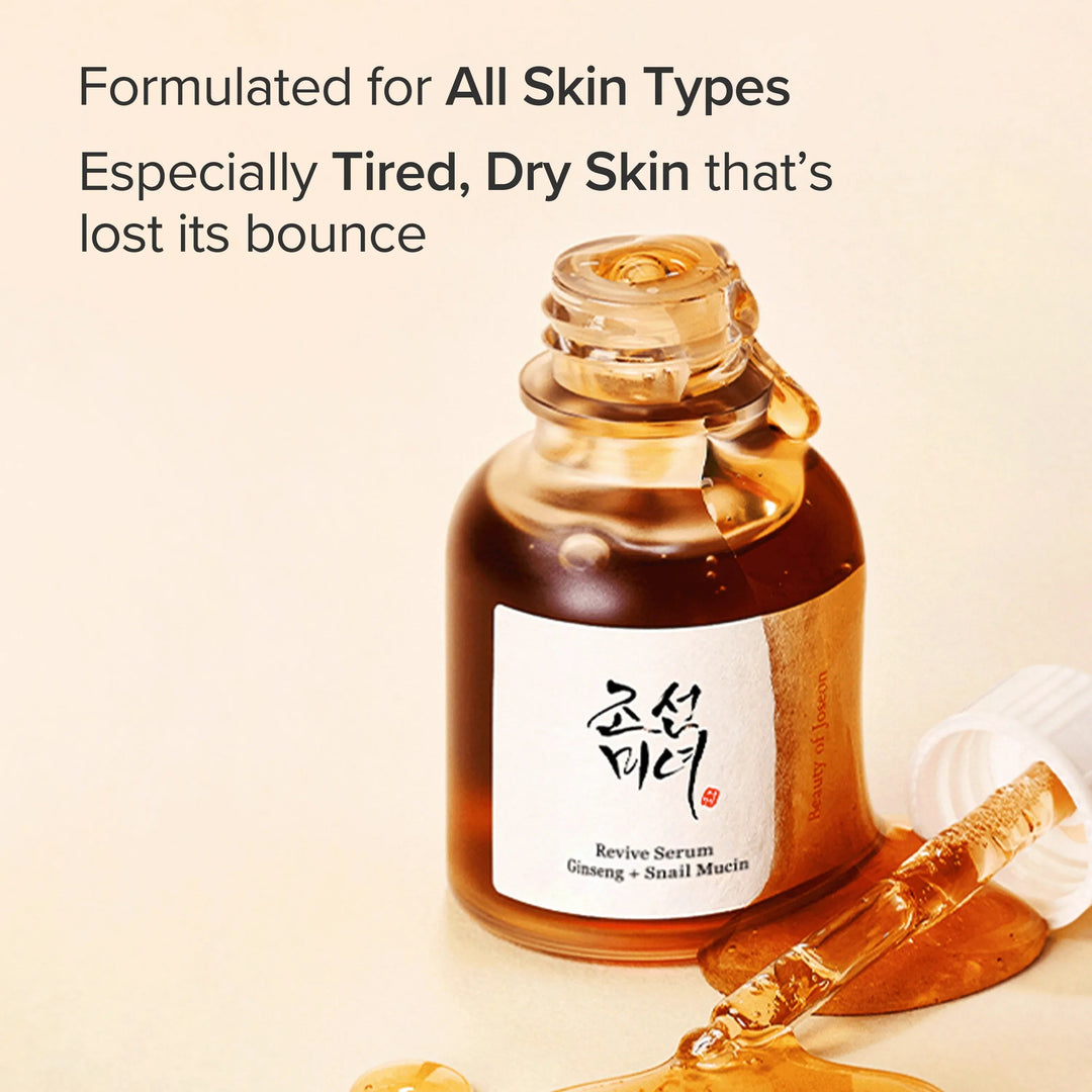 Revive Serum: Ginseng + Snail Mucin - GLAM MODA