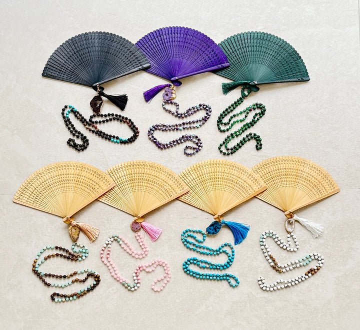 Black Bamboo Fantastique Fan - GLAM MODA