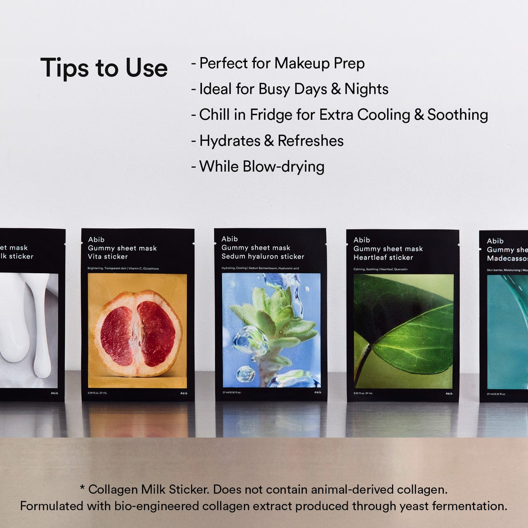 Gummy Sheet Mask Non-Animal Collagen Milk Sticker