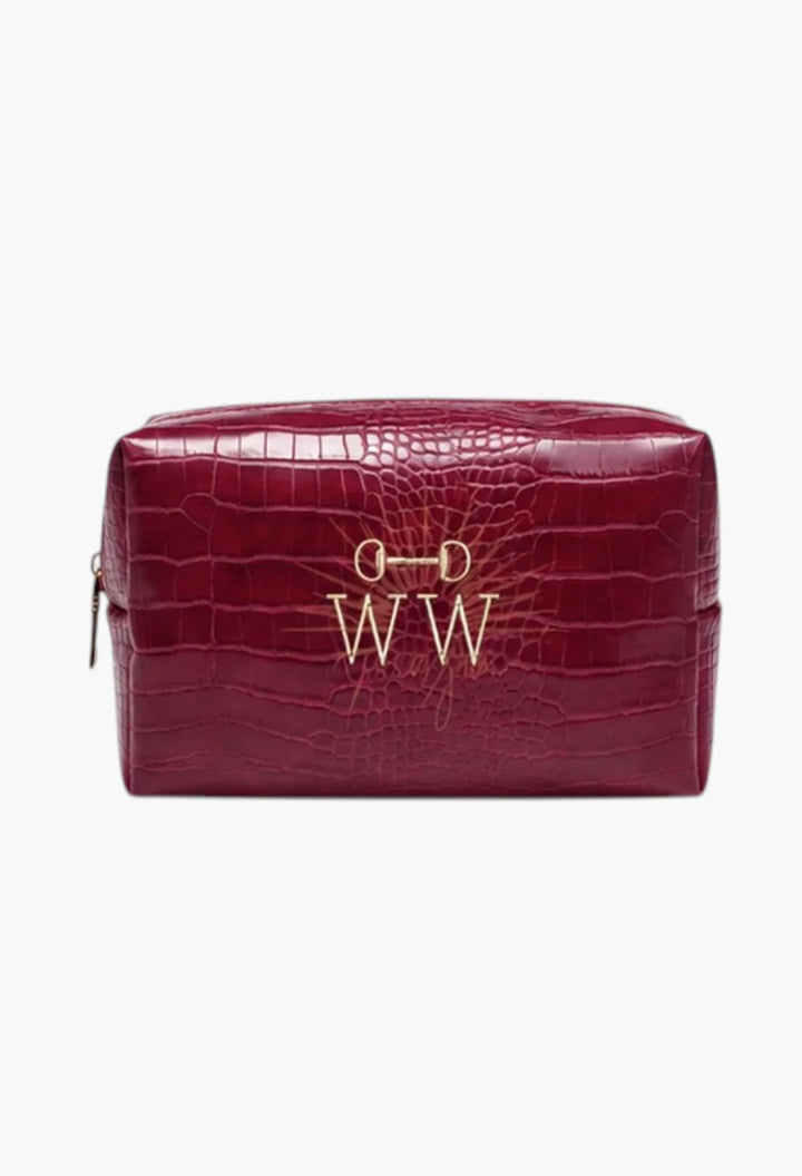 Faux Croc Cosmetic Pouch