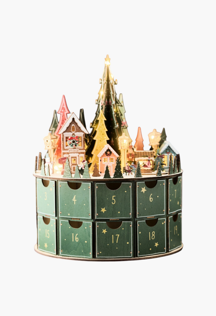 Maren Baxter Light-Up Wooden Advent Calendar