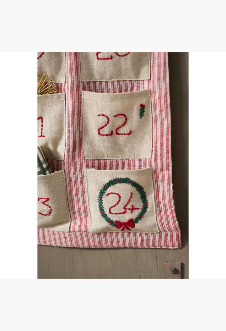 Terrain Terrain Embroidered Stripe Hanging Advent Calendar