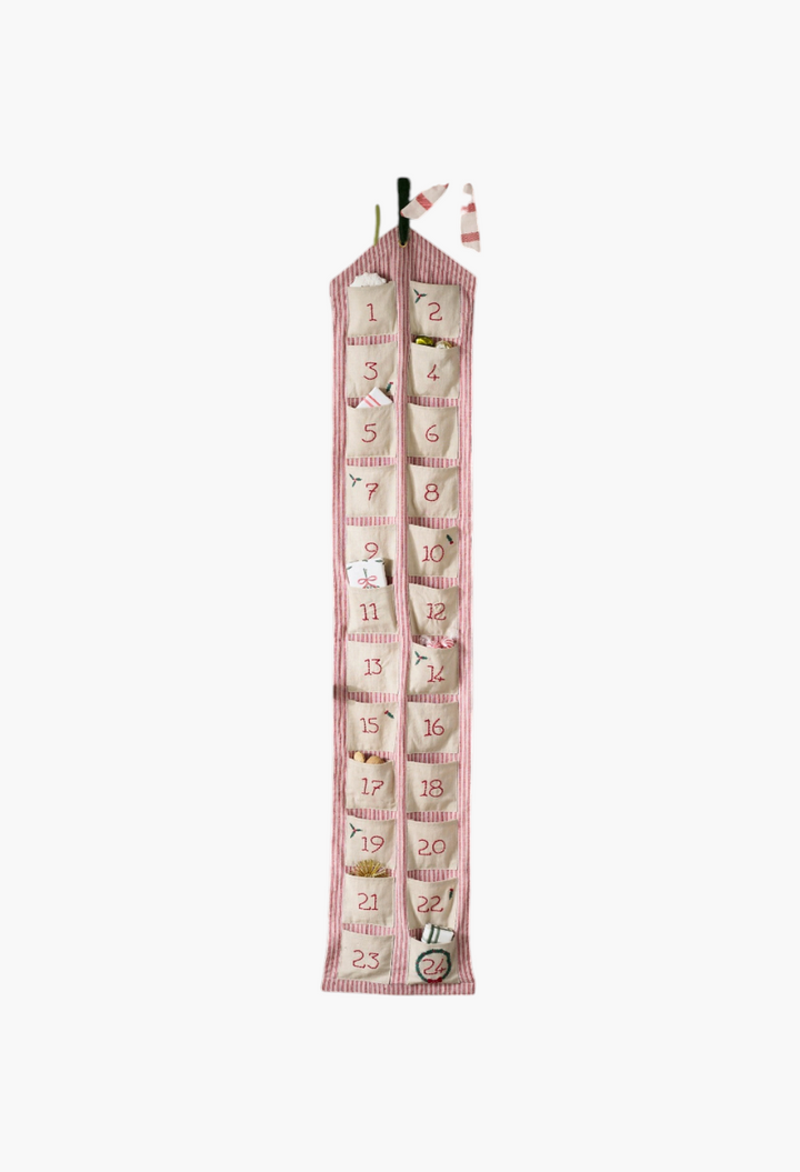Terrain Terrain Embroidered Stripe Hanging Advent Calendar