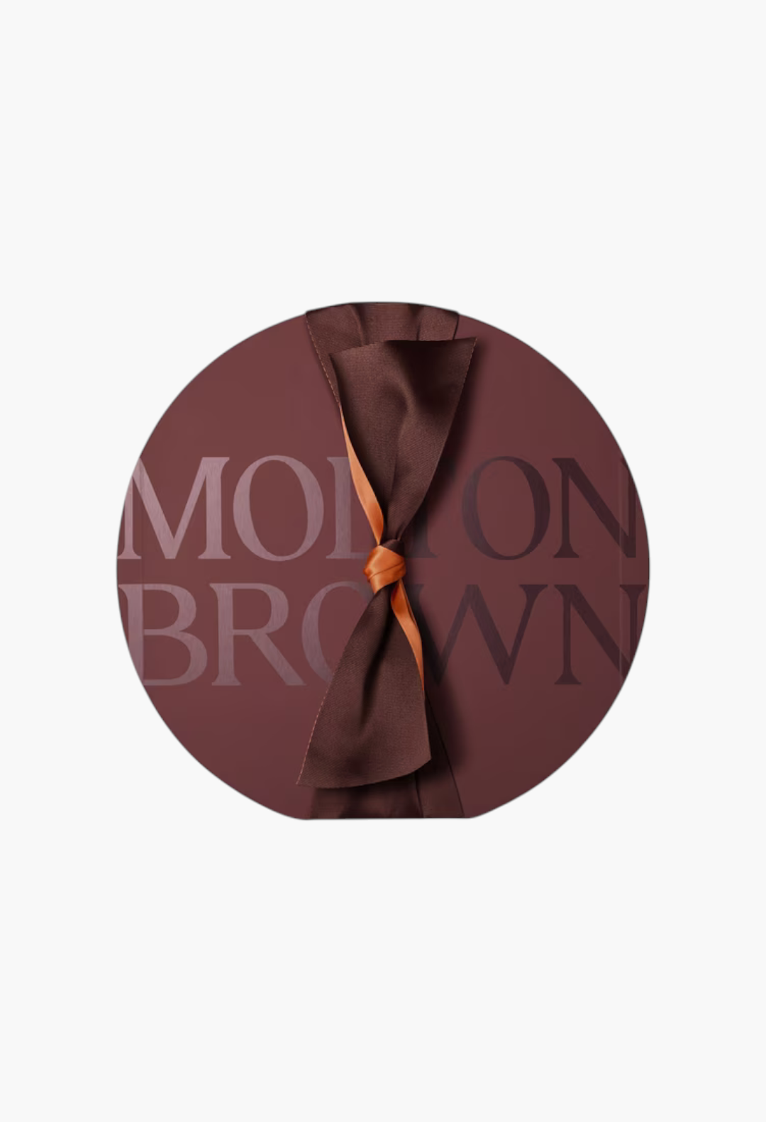 GLAM MODA Decadent Delights Advent Calendar in a round dark chocolate box with an elegant brown satin ribbon bow