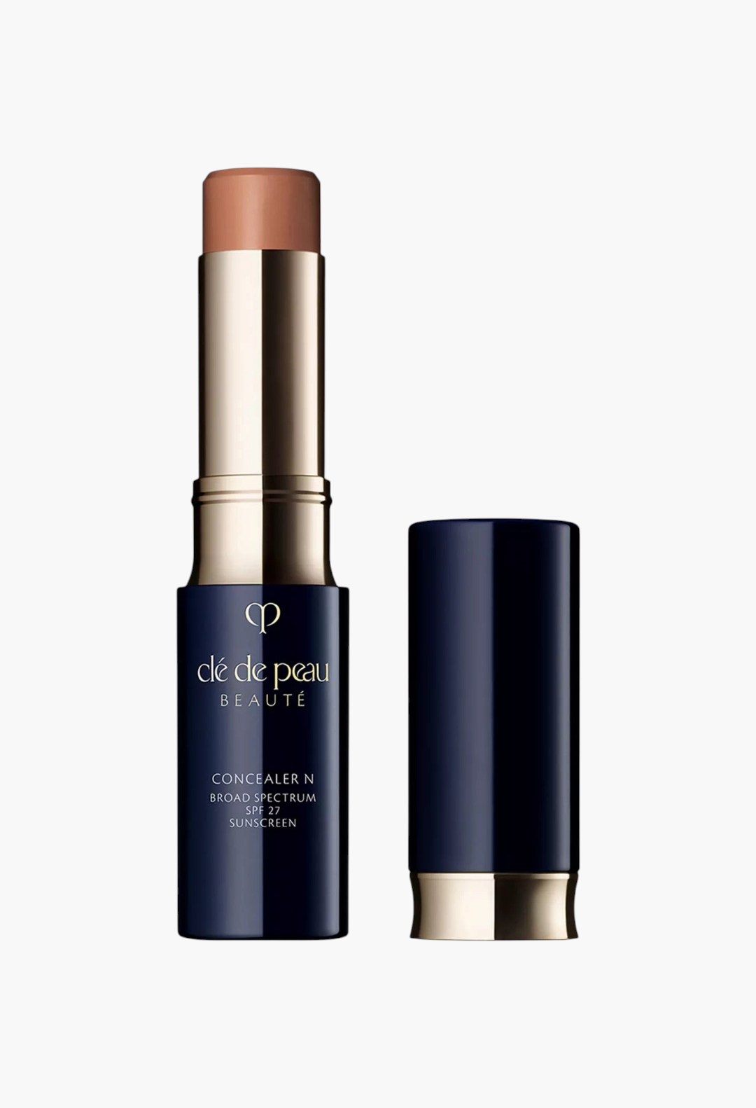 GLAM MODA Concealer SPF 27 stick in a navy blue and gold tube with full coverage creamy formula for dark spots