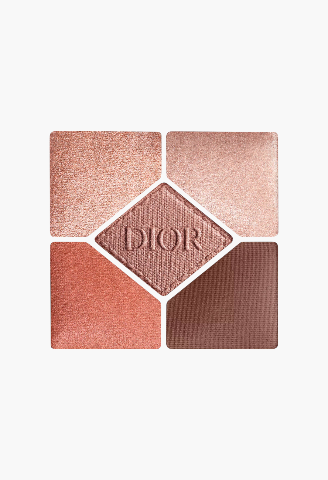 GLAM MODA Diorshow 5 Couleurs eyeshadow palette featuring five warm-toned shades with shimmer and matte finishes.