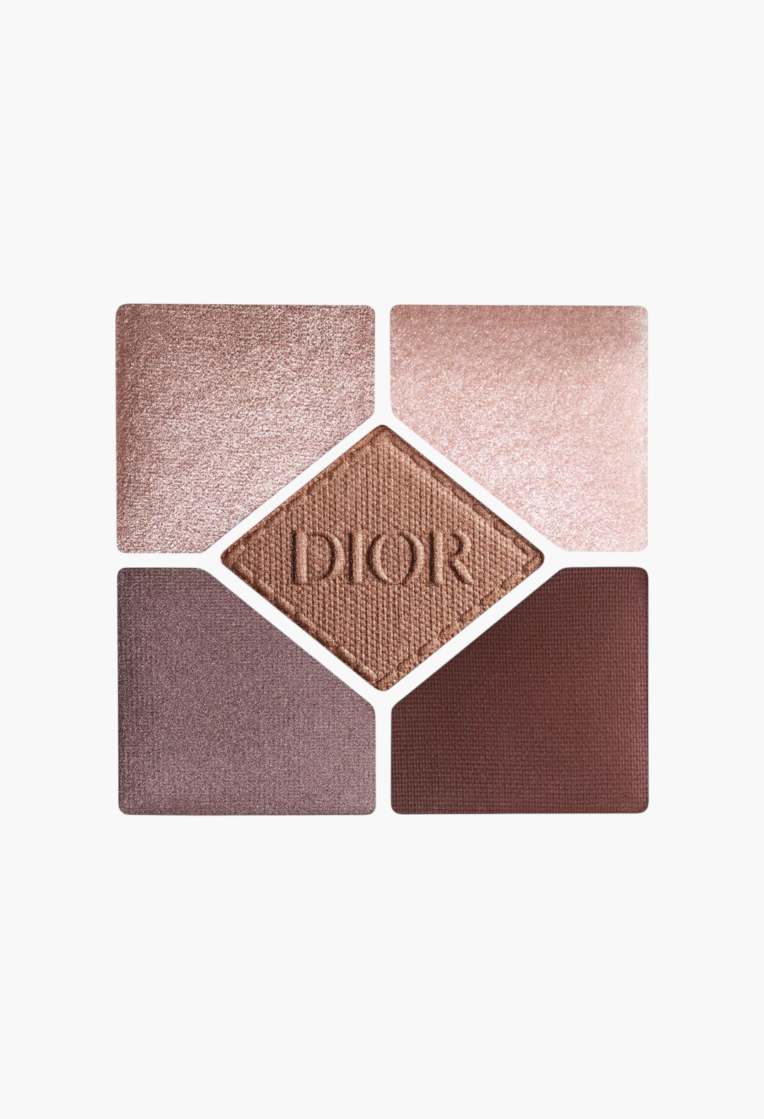 GLAM MODA Diorshow 5 Couleurs eyeshadow palette featuring five neutral brown and taupe shades with shimmer finishes.