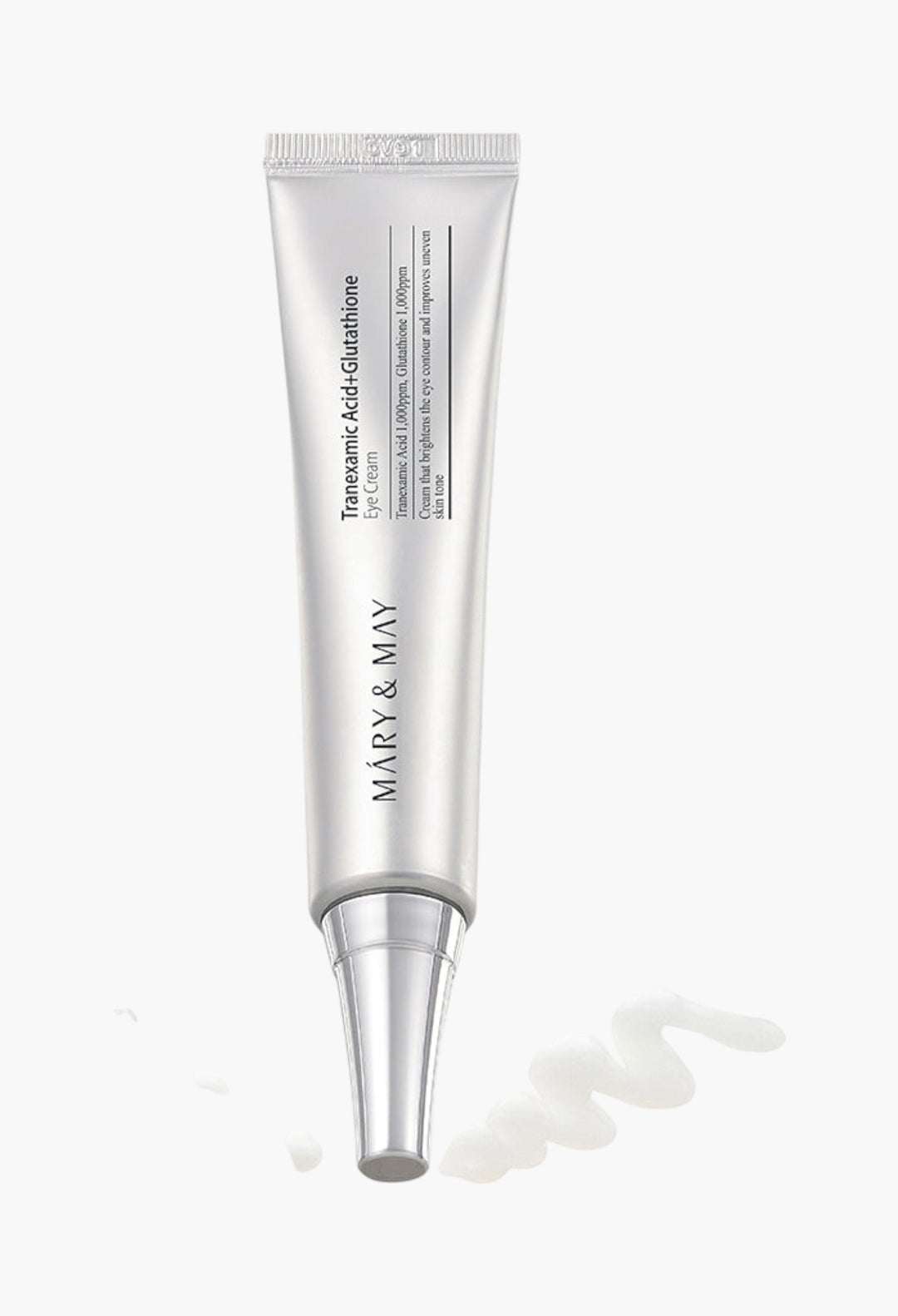 tranexamic acid glutathione eye cream + Brighten Dark Circles Blends with vitamin C to improve the appearance of freckles and helps with collagen formation MARY & MAY Tranexamic Acid