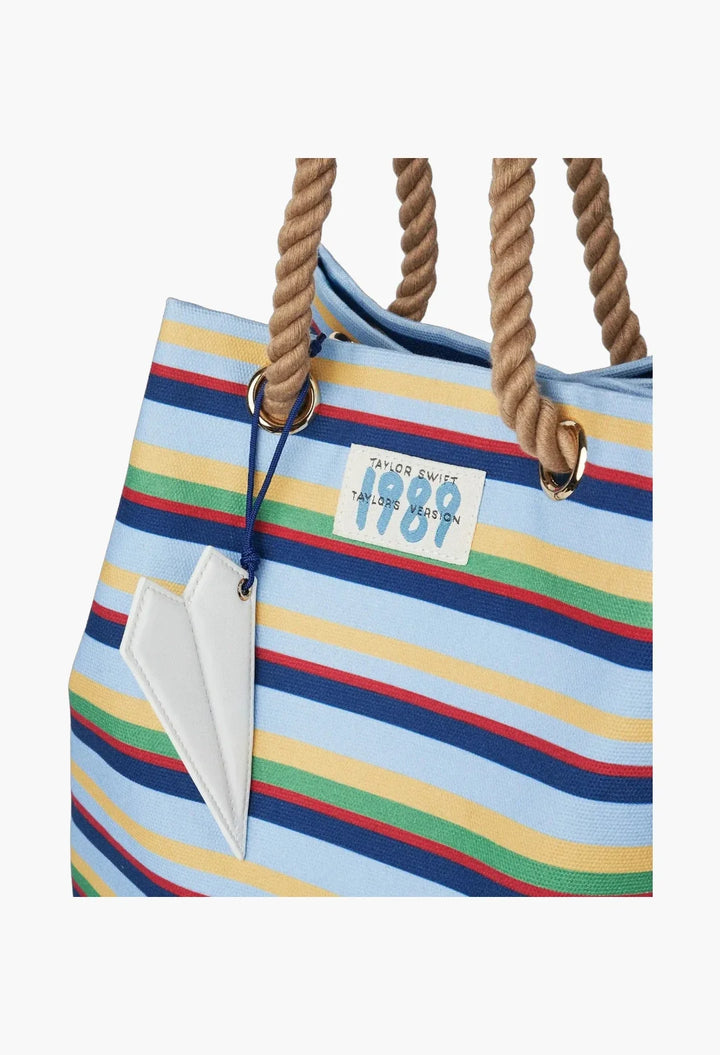 1989 Striped Bucket Bag