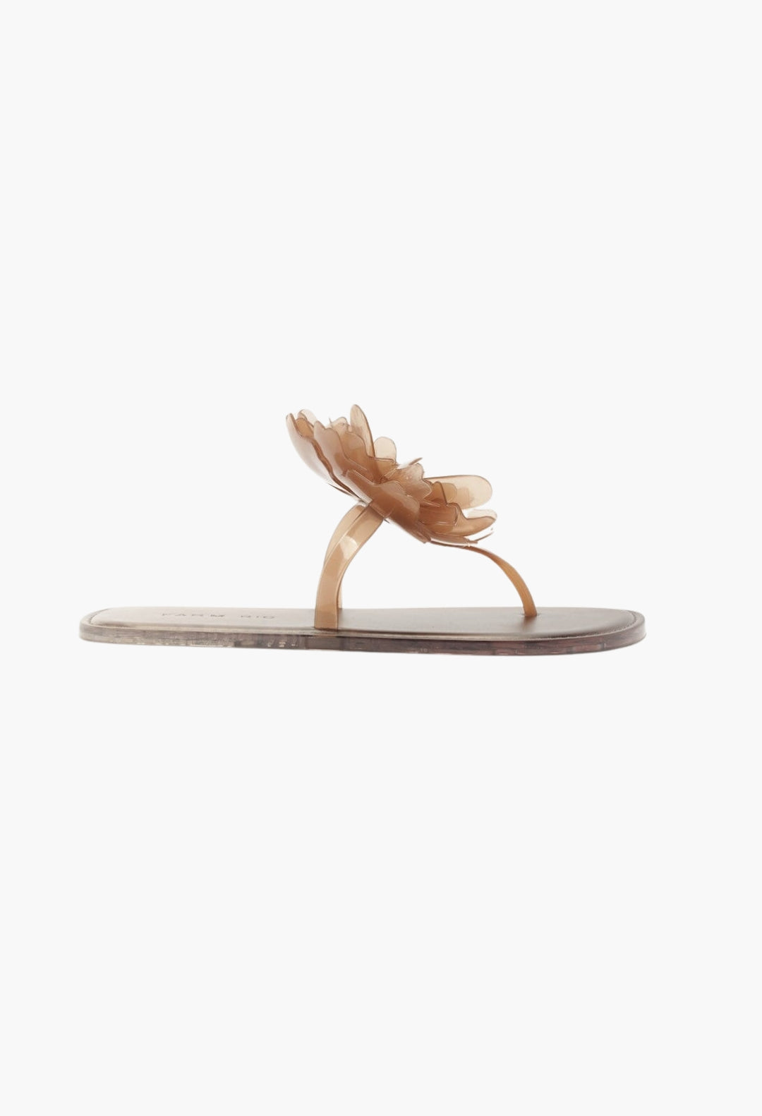 caramel jelly flower flat sandal