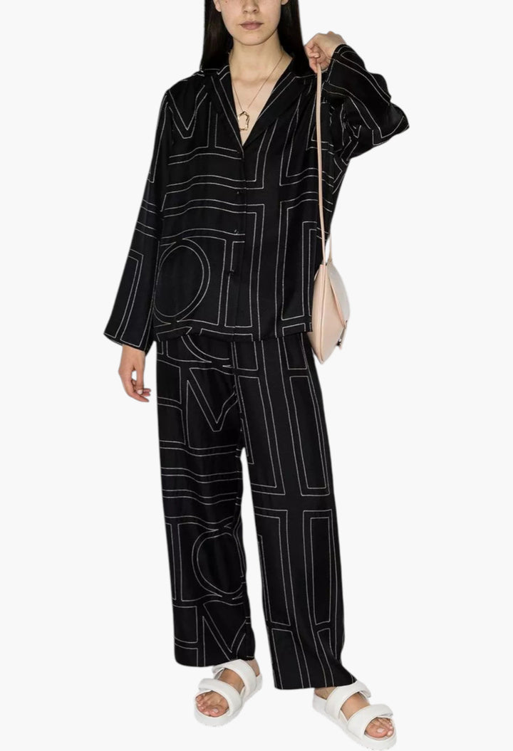 Monogram Silk Shirt - GLAM MODA