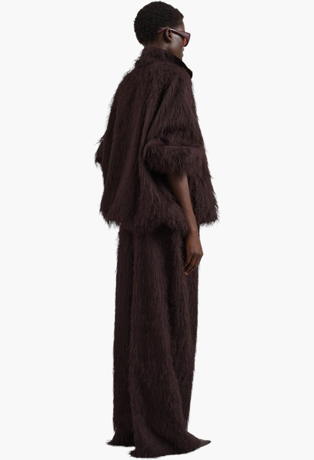 Baxter Fringed Track Jacket - Dark Brown - GLAM MODA