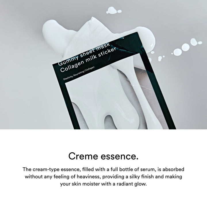 Gummy Sheet Mask Non-Animal Collagen Milk Sticker