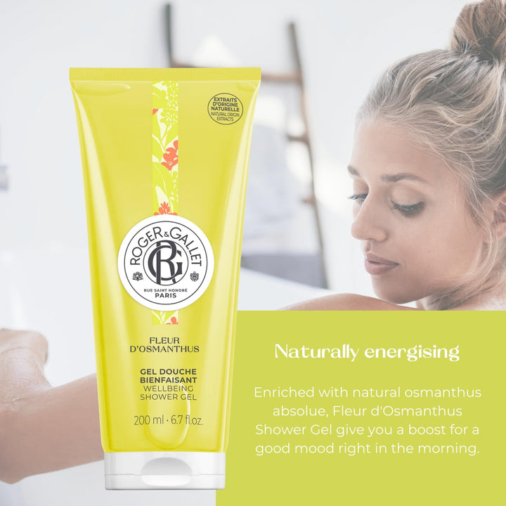 Fleur D'osmanthus Shower Gel Hydrating Cleanser With Osmanthus, Mandarin, And Benzoin
