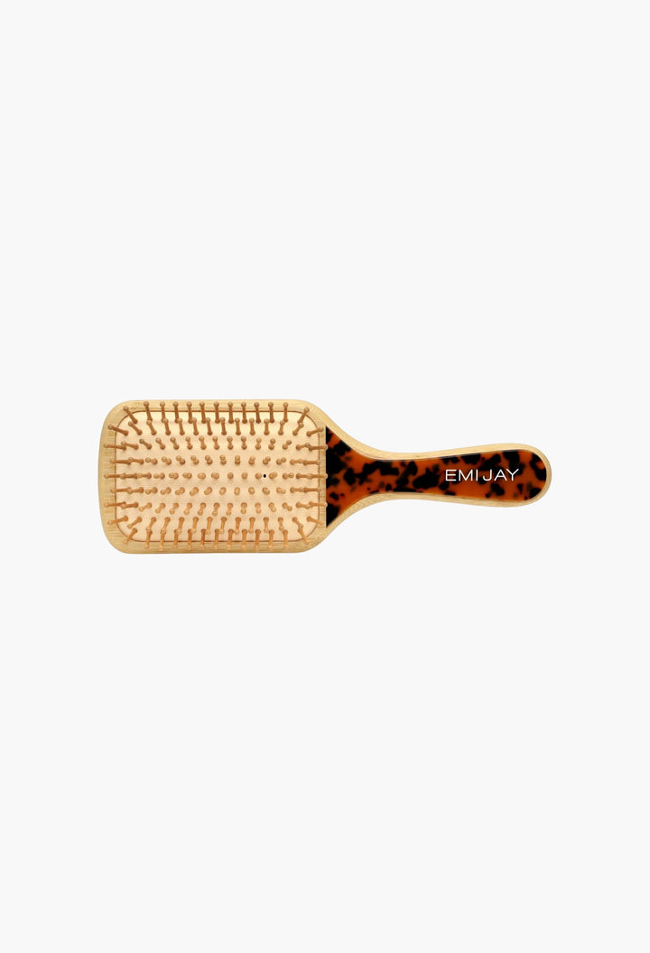 Bamboo Paddle Brush In Tortoise - GLAM MODA