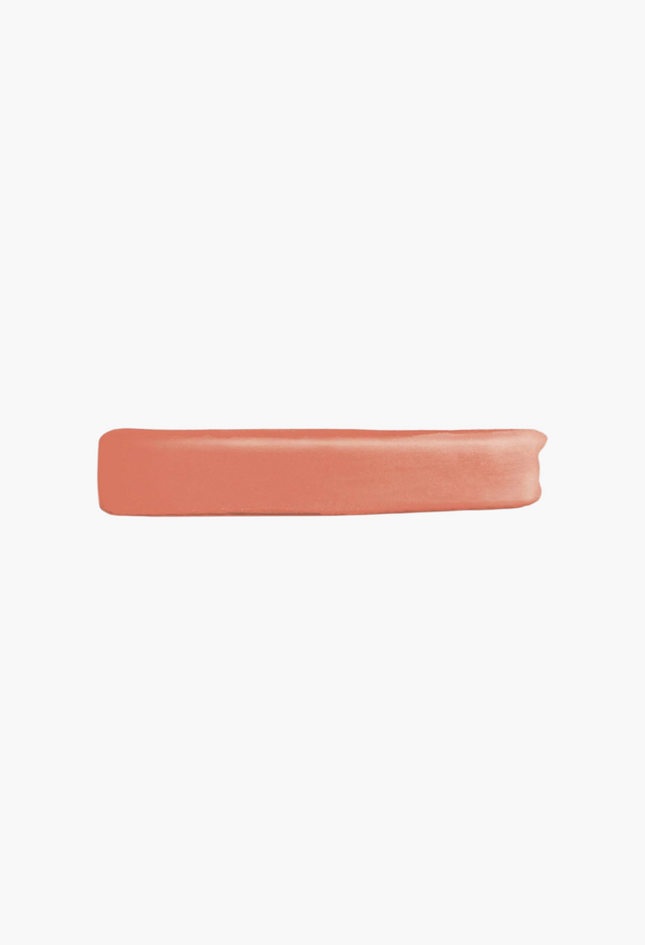 GLAM MODA swatch of Yves Saint Laurent The Inks Blurring Matte Liquid Lip Stain in a soft peach matte shade