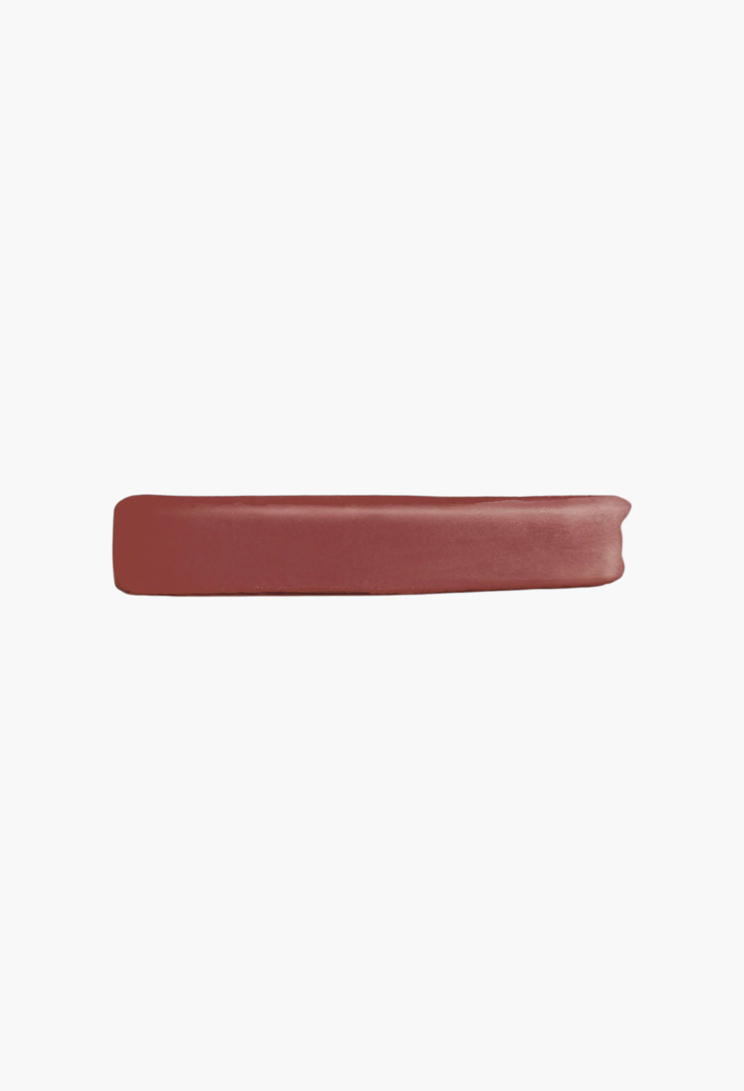 GLAM MODA Yves Saint Laurent The Inks Blurring Matte Liquid Lip Stain swatch in a rich, warm terracotta red shade.