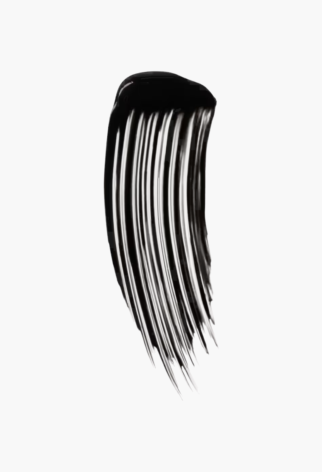 GLAM MODA BADgal BANG! volumizing mascara black pigment swatch showing smooth, intense, and buildable texture.