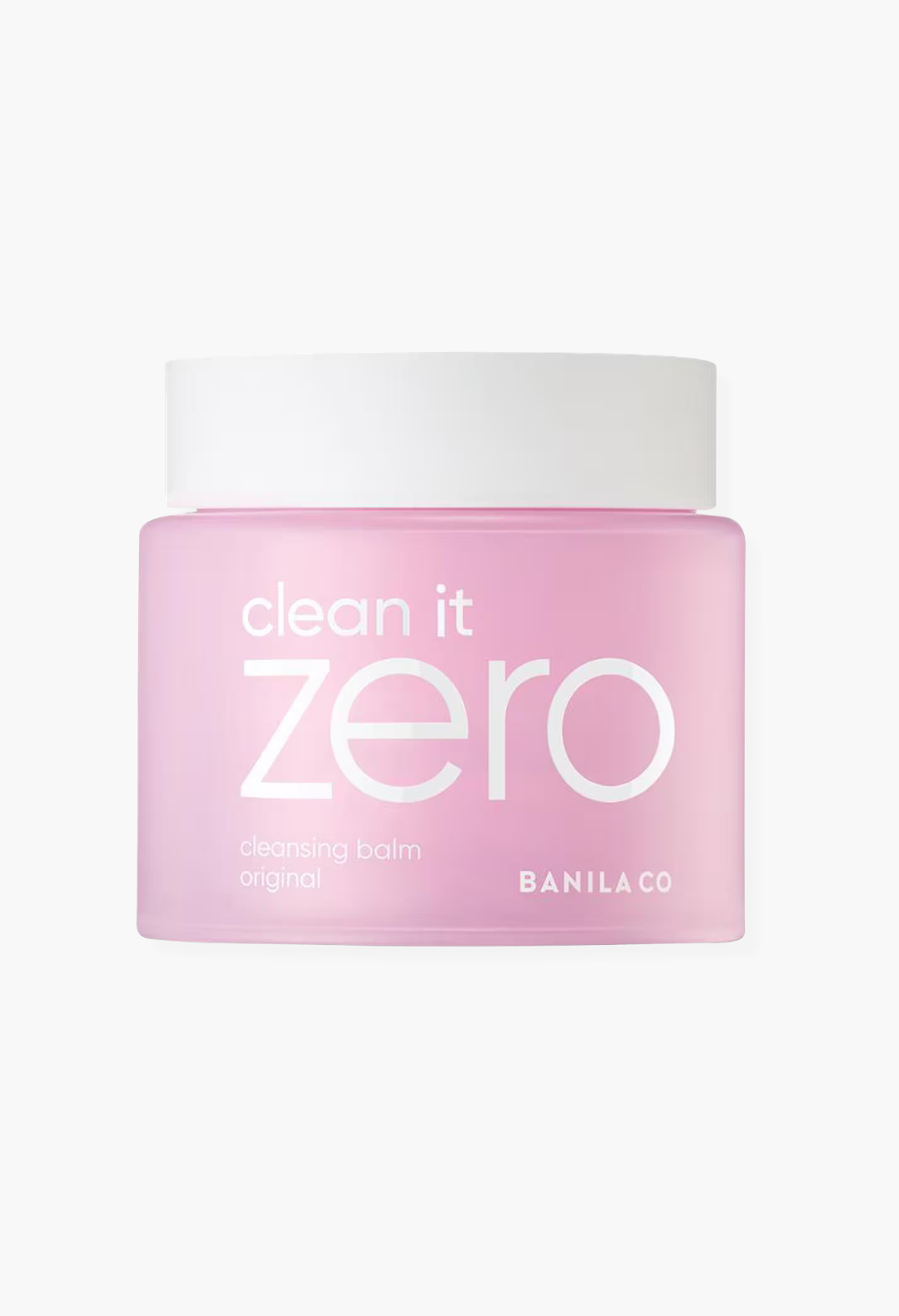 GLAM MODA Clean It Zero Original Cleansing Balm in a pink jar with a white lid for gentle makeup removal