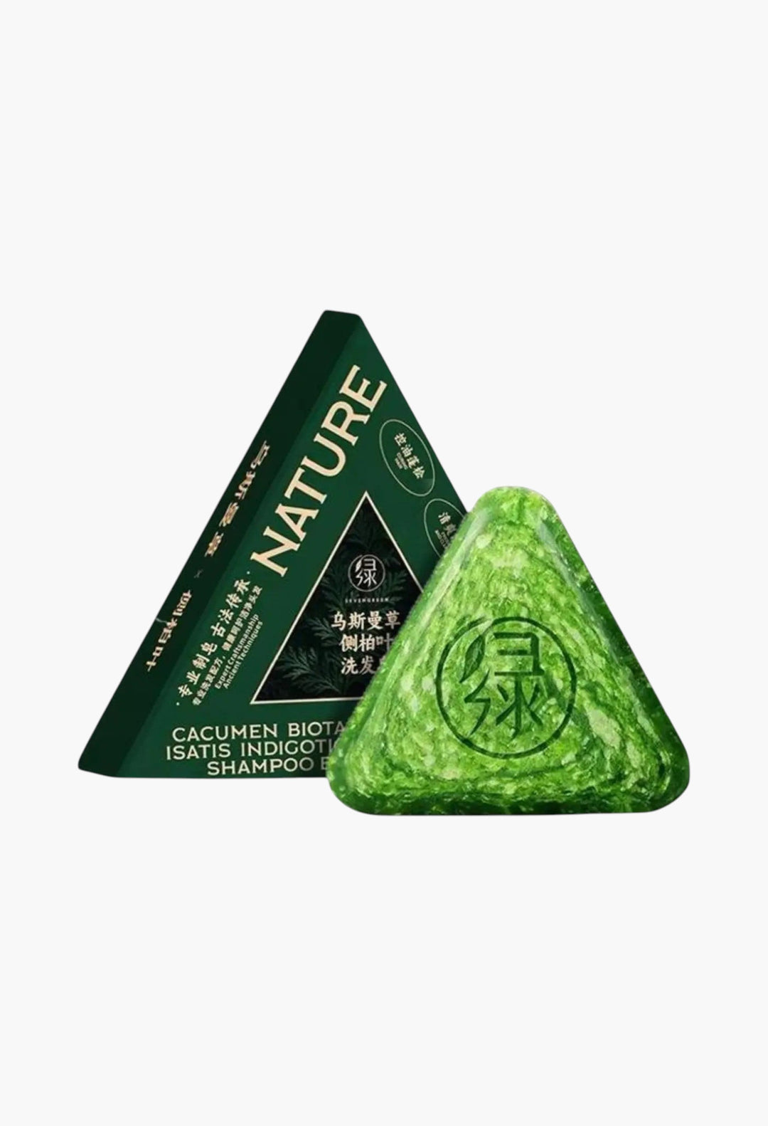 Nature Seven Green Triangle Solid Shampoo Bar - GLAM MODA