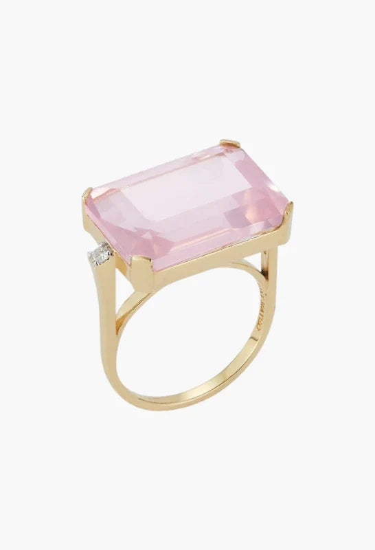 14kt East West Pink Topaz Ring