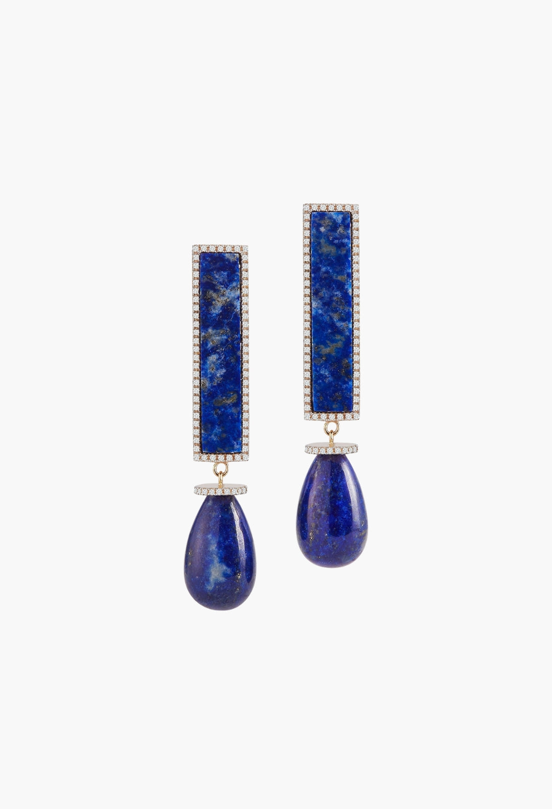 14kt Lapis Exclamation Earrings