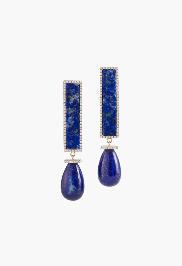14kt Lapis Exclamation Earrings