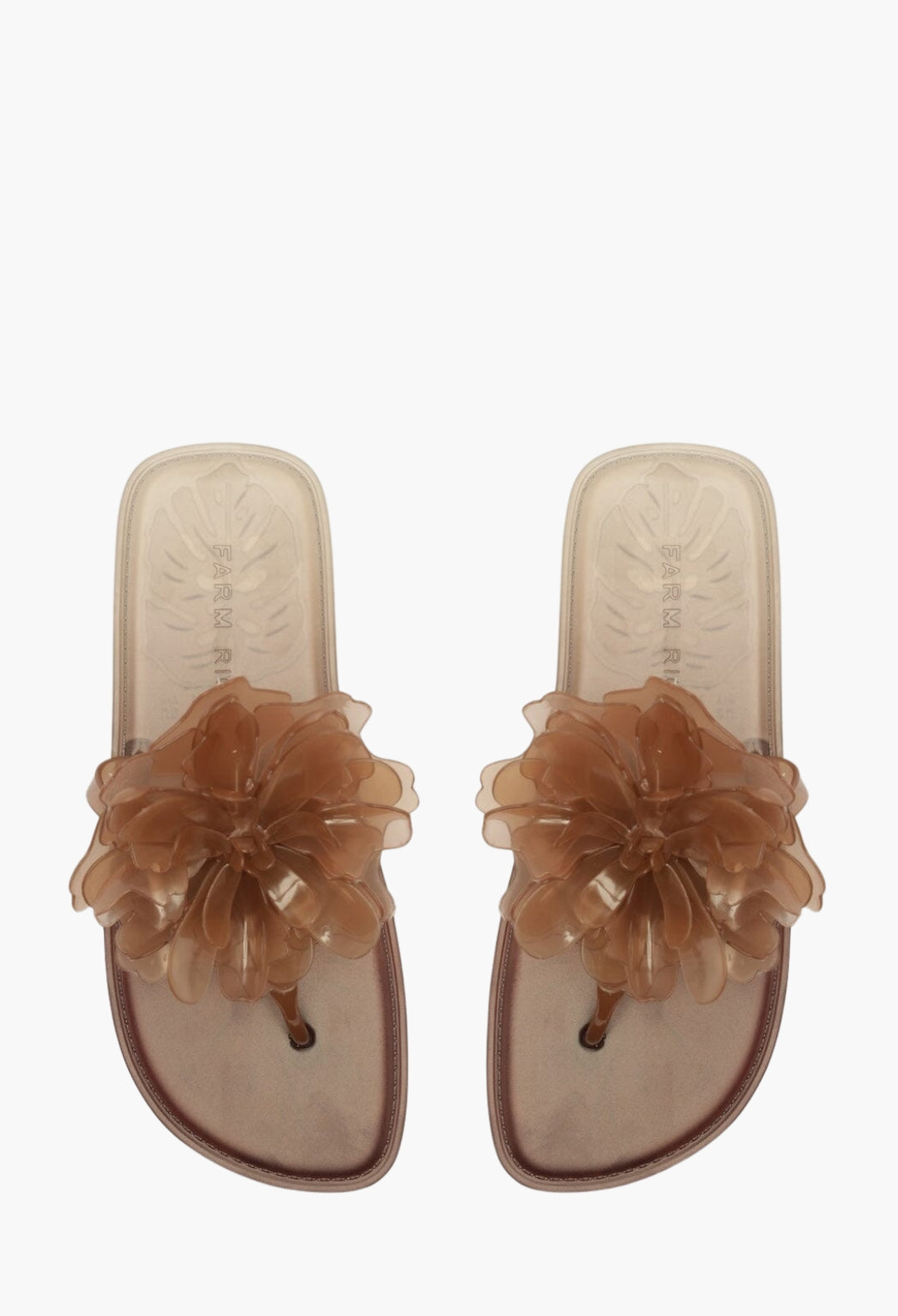 caramel jelly flower flat sandal