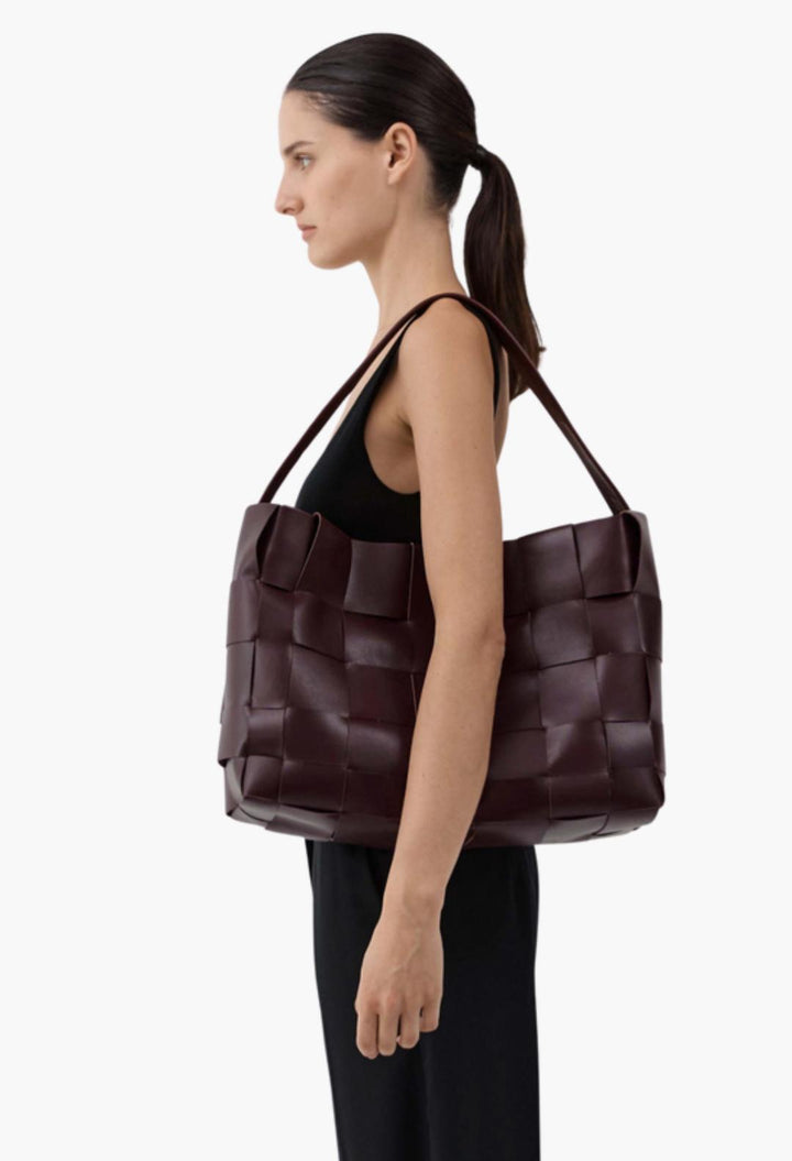 Woven Large Tote - Black