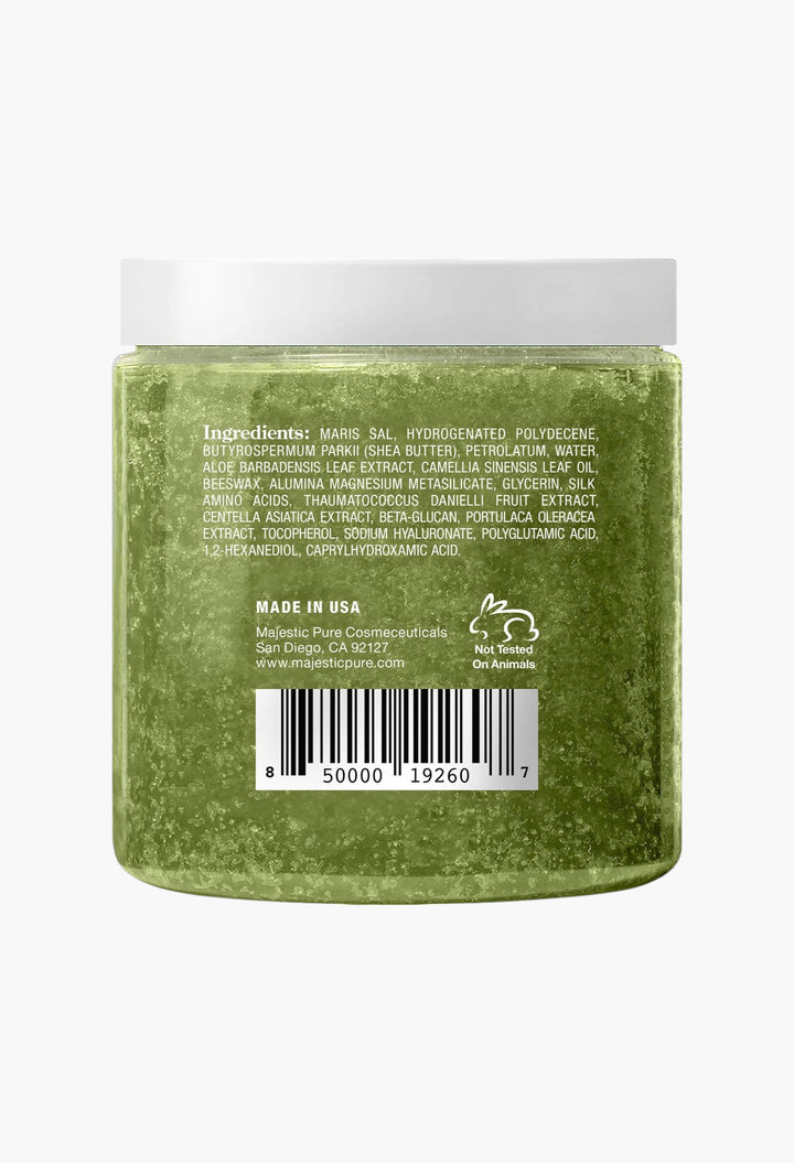 Matcha Green Tea Body Scrub For All Natural Skin Care - Exfoliating Multi Purpose Body And Facial Scrub Moisturizes And Nourishes Face And Skin - 10 Oz - Great Gift For Her - GLAM MODA