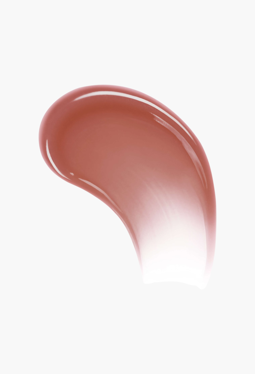 GLAM MODA Lip Injection Power Plumping Lip Gloss swatch in a warm rosy nude shade with a high-shine finish.