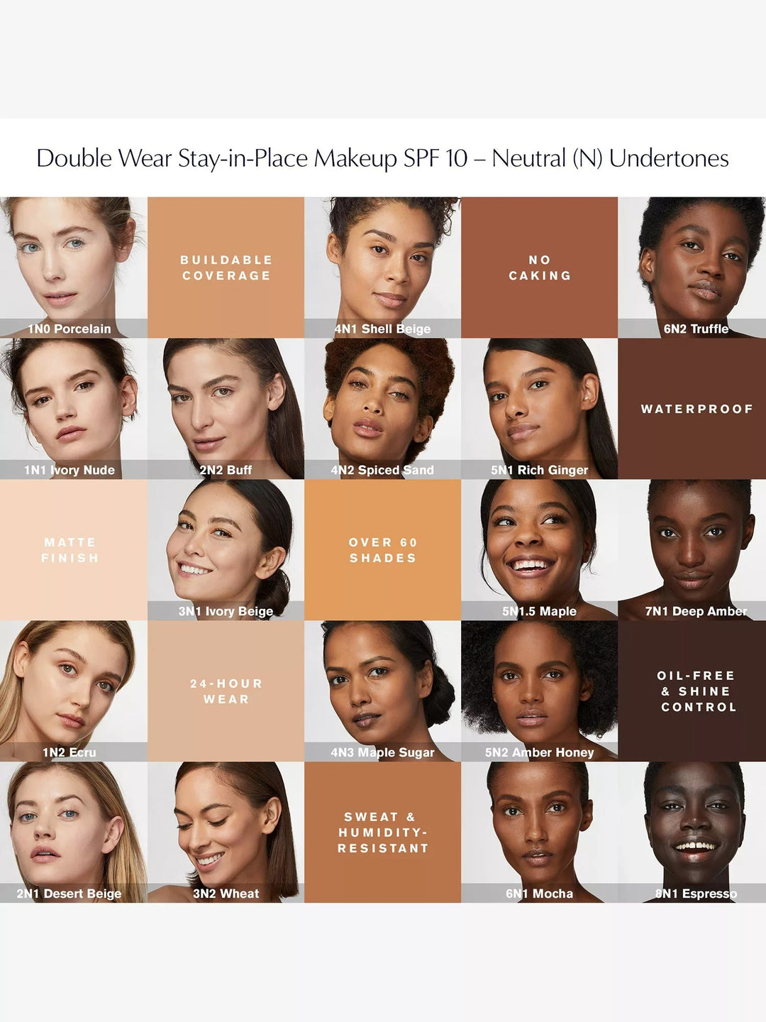 Double Wear Stay-In-Place Foundation SPF10 30ml - GLAM MODA