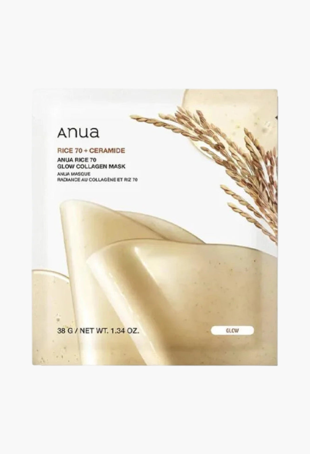 Anua Rice 70 Glow Collagen Mask - GLAM MODA
