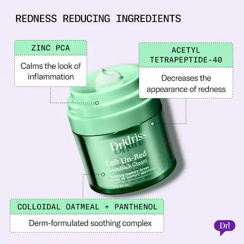 Left Un-Red CalmBack Rich Face Moisturizer for Redness and Skin Barrier Health - GLAM MODA