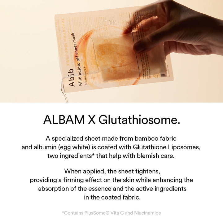 Mild Acidic Ph Sheet Mask Glutathiosome Fit (10 Sheets)