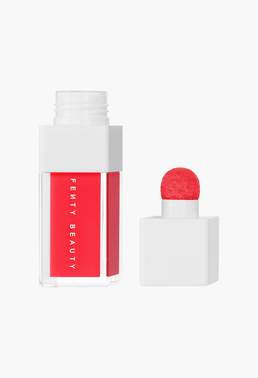 GLAM MODA Shake 'N Play buildable liquid blush in a square bottle with a squish-tip sponge applicator.