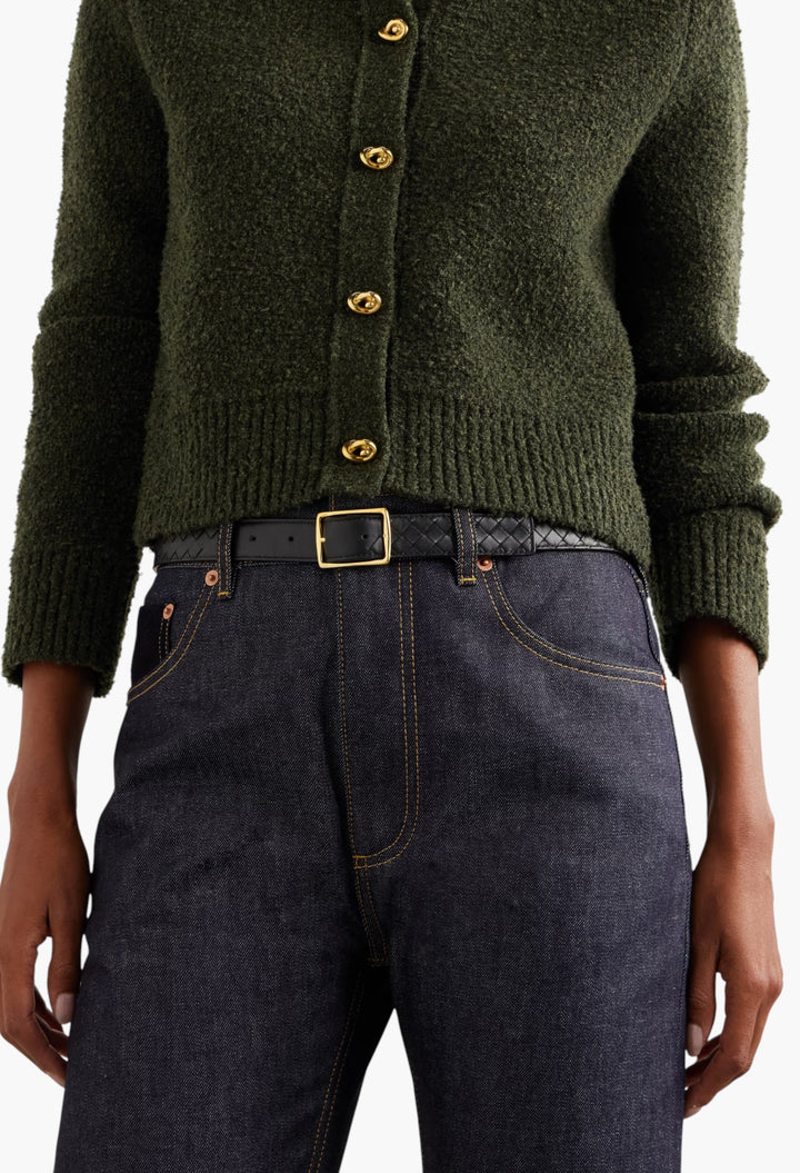Intrecciato Leather Belt - GLAM MODA