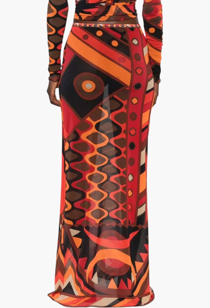 Printed Tulle Skirt - GLAM MODA