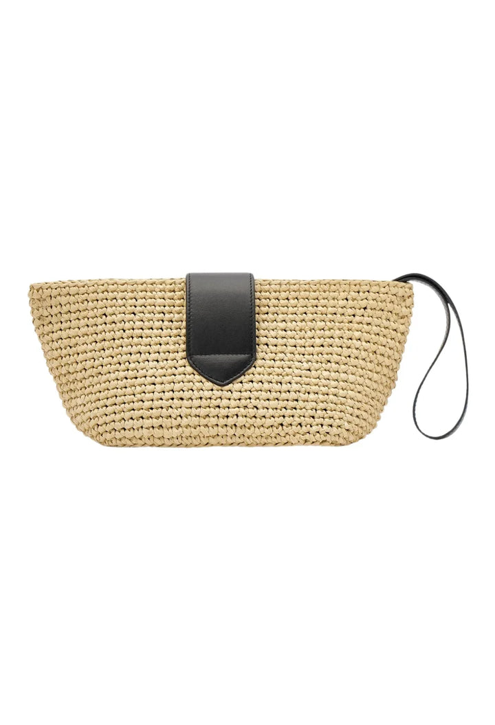 Anello Pouch in Raffia