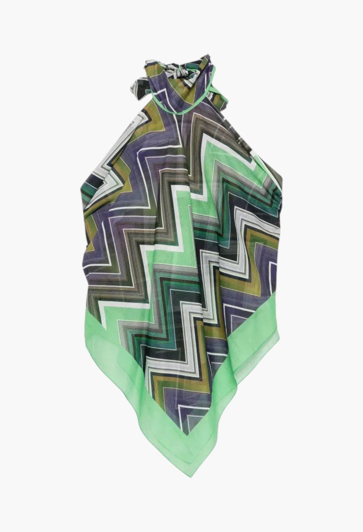 Zig Zag Print Foulard - GLAM MODA