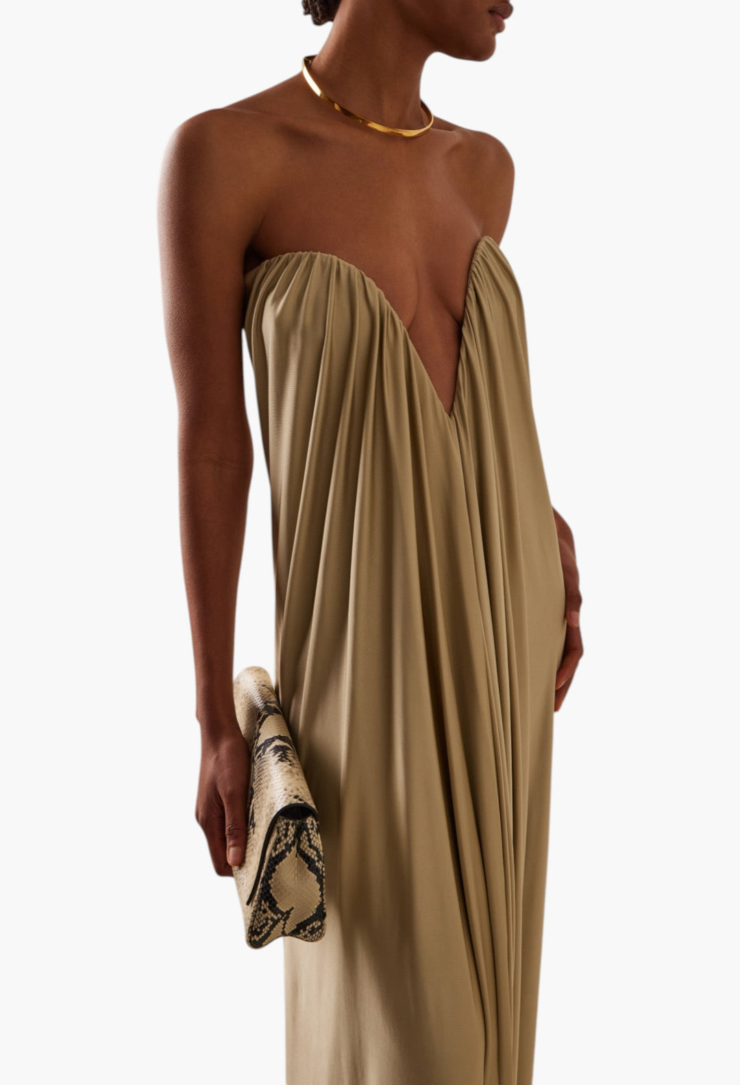 Olivienne Strapless Jersey Maxi Dress - GLAM MODA