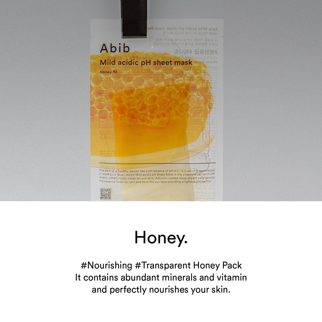 Mild Acidic Ph Sheet Mask Honey Fit(10 Sheets)
