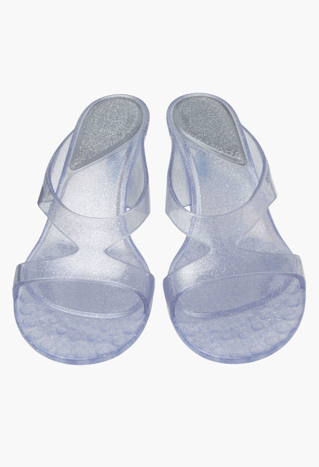 Silver Glitter Jelly Sandals