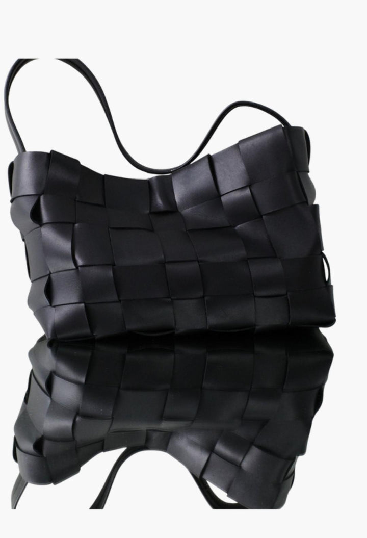 Woven Large Tote - Black